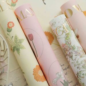Papier d'emballage floral en kapok de haute qualité, élégant, avec impression artistique bronzée, imperméable et écologique - Product Image 3