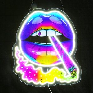 Insegna al Neon con tema aquile verde freccia aliena Pizza Fast Food Anime Donald Duck and Can Gas Design - Product Image 2