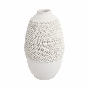 Vaso in Ceramica Ovale Texturizzato, Arredamento Moderno per Soggiorno, Camera da Letto, Ufficio e Tavolo - Product Image 4