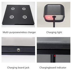 Sang trọng Led nhà hàng có thể sạc lại pin di động bảng đèn không dây Trạm Sạc - Product Image 5