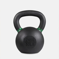 Kettlebell en fonte massif avec anneau coloré, équipement de gym à domicile pour hommes et femmes, peinture électrostatique
