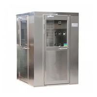GMP Salle de douche d'air pour salle blanche Équipement de purification d'air en acier inoxydable Salle de douche personnelle avec système de verrouillage Atelier sans poussière