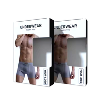 Almacenamiento de calcetines ecológicos para hombre, diseño de carpeta plegable de PVC en relieve transparente para regalo de embalaje de ropa interior