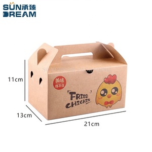 Custom logo Korean Style Chicken Leg Wing <strong>Steak</strong> Nuggets Kraft Paper Disposable Packaged Chicken Takeaway <strong>Box</strong> - Product Image 5