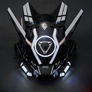 <span class=keywords><strong>Máscara</strong></span> de Cosplay de Cara Completa de Plástico Brillante Estilo Cyberpunk Predator para Halloween y el Día de los Inocentes - Product Image 1