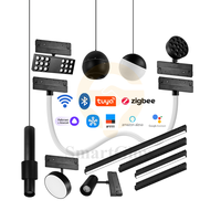Système d'éclairage sur rail magnétique encastré DC48V pour plafond, éclairage commercial moderne à grille pliante étroite, projecteur LED