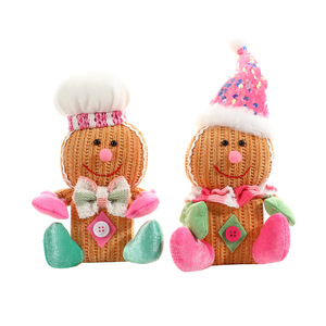 Adornos Navideños de Galleta de Jengibre, Juego de Figuras Decorativas en Posición Sentada para Fiestas, Viene en Bolsas, Decoración Luminosa - Product Image 5