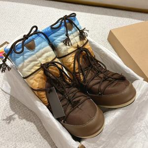 Botas de Nieve de Invierno de Alta Calidad, Diseño de Lujo, Cuero Genuino, Térmicas, Estilo Robusto para Caminar, Antideslizantes, Zapatos Deportivos para Esquí - Product Image 4