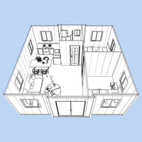 Maison portable préfabriquée isolée et extensible en conteneur de 20 pieds 30 pieds 40 pieds avec toit et terrasse