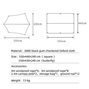 Lona Oxford Impermeable para Acampar al Aire Libre, Resistente a los Rayos UV, para las Cuatro Estaciones, con Índice de Impermeabilidad de >3000 mm, Venta al por Mayor de Fábrica - Product Image 5