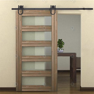Structure coulissante stable, sans blocage ni accrocs, matériau haute résistance, <span class=keywords><strong>porte</strong></span> <span class=keywords><strong>de</strong></span> grange en bois fiable pour cuisine et chambre - Product Image 6
