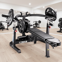 Banc de musculation multi-fonctions réglable en acier avec plaques de poids pour presse pectorale, usage commercial, équipement de musculation, musculation