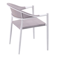 Nouveau confortable Patio Porche fauteuils en aluminium meubles extérieur jardin café Teslin chaise de salle à manger à vendre