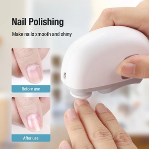 Coupe-ongles électrique pour bébé et adulte, 2 vitesses, rechargeable, avec lumière, outil de manucure 2 en 1 pour ponçage et polissage - Product Image 3