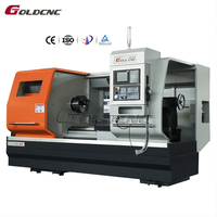 Tour CNC horizontal à lit plat GOLDCNC CAK6180 haute précision et robuste avec commande FANUC pour le tournage de grands arbres, disques et pièces en cuivre