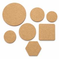 Sous-verres en liège naturel écologiques personnalisables avec logo, isolants thermiques, anti-brûlure, ronds et carrés, pour la cuisine et la table