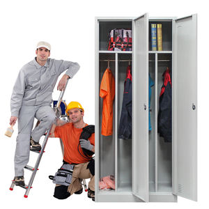 Casier à vêtements de travail à <span class=keywords><strong>2</strong></span> portes avec cloison verticale Armoire sanitaire pour séparer les vêtements propres et sales - Product Image 6