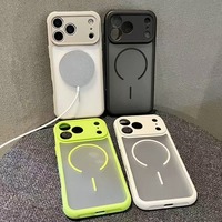 Nouvelle coque de téléphone portable en PC transparent magnétique mat pour iPhone 17 Air 16 15 14 Pro Max, coques respirantes givrées, coque arrière en TPU