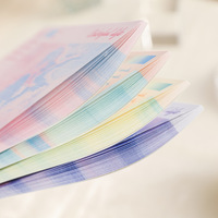 Papel de notas con líneas de tinta mármol pastel, hojas de escritura con efecto degradado de macaron de ensueño, cuaderno de vida colorido con líneas de cuadrícula para scrapbook