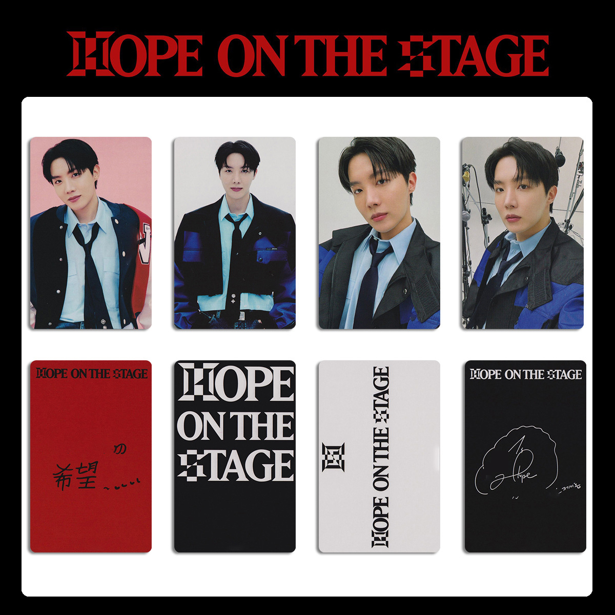 4/5pcs/set KPOP J-HOPE Hope on the Stage World Tour Selfie Cards