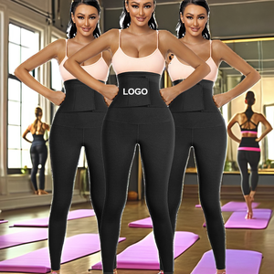 Pantalones de yoga para mujer al por mayor 3 en 1: control, realce de glúteos, transpirables, sin costuras, moldeadores de abdomen y cintura con ganchos. - Product Image 2