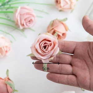 Fleur artificielle en soie de 5 cm, rose en tissu de soie, accessoires de mariage, accessoires pour fleurs de poitrine, chapeau de <span class=keywords><strong>paille</strong></span>, 2026 - Product Image 5