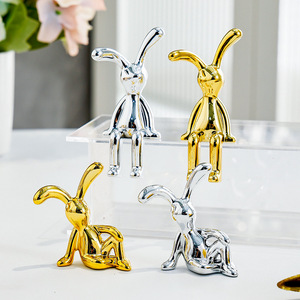 Creative Rabbit Craft Nordic Style Resin Decorations Multi Purpose Home Decor Gift - Product Image 1