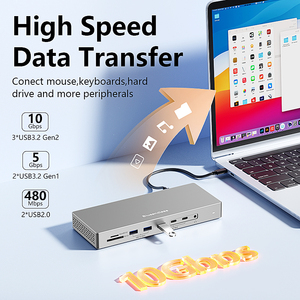 <span class=keywords><strong>USB</strong></span>-C <span class=keywords><strong>USB</strong></span> C <span class=keywords><strong>HUB</strong></span> để <span class=keywords><strong>2</strong></span> HDTV dp Multiport Adapter 16-in-1 <span class=keywords><strong>HUB</strong></span> với ba màn hình 4K hiển thị Docking Station máy tính xách tay <span class=keywords><strong>Hub</strong></span> - Product Image 5