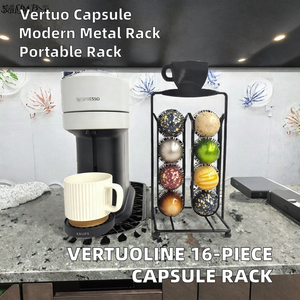 מעמד תצוגה מתכת גדול מסוג V-Capsule של Vertuoline, 16 חלקים, בעל ארבע שכבות וסיבוב 360 מעלות לבית - Product Image 3