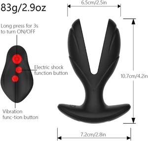 Plug anale vibrante con scossa elettrica, vibratore anale ricaricabile del punto G giocattoli adulti del sesso per le donne e le coppie gioco del sesso Gay - Product Image 6