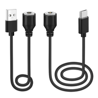 Câble d'alimentation magnétique USB personnalisé 12V 2A à tête ronde, connecteur de type C, fil à broches magnétiques Pogo