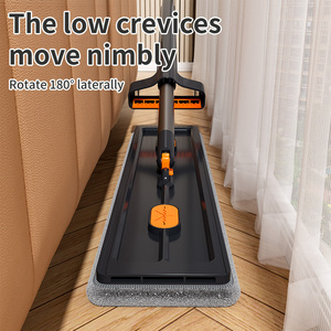 Chổi lau nhà sợi siêu mịn cán dài bằng thép không gỉ, có tấm nhựa tháo rời và đầu lau vải thay thế được - Product Image 4