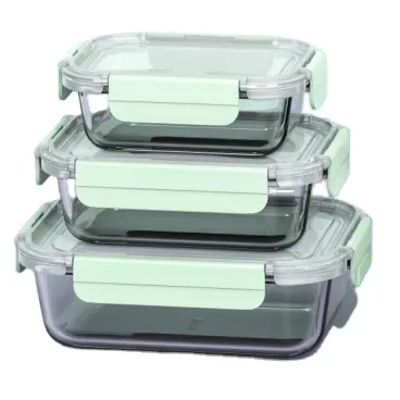 LINUO ECO-Friendly glass container loading unloading Airtight Glass Bento Boxes Kitchen Accessories