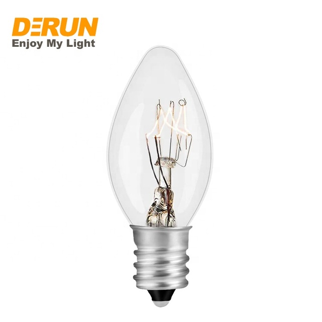 Factory 3w-15w C7 E12 E14 Base Clear Decorative Light Candle Bulb Incandescent Decoration Light Bulbs