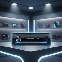 Reproductor MP3 para Auto Desmontable de 1 Din, 7 Botones de Colores con Control Remoto, Pantalla LCD, Venta Directa de Fábrica, Bluetooth
