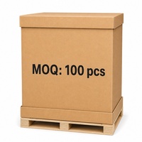 Boîte d'emballage industrielle sur mesure avec impression de logo, carton d'expédition robuste en kraft ondulé, promotion pour supermarchés
