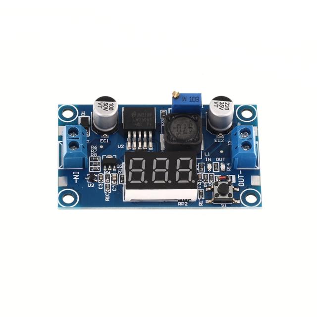 LM2596 DC-DC Adjustable Step-Down Module with Digital Voltmeter Display LM2596S Regulated Power Supply Module