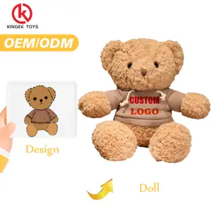 Kinqee, muñeco de peluche de tamaño personalizado de alta calidad, juguete de peluche de dibujos animados personalizado, fabricante de diseño Personal, muñecos de peluche personalizados para niños