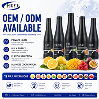 HEFS HALAL gecertificeerd 19-smaken gekleurd fruit sapconcentraat pulp 1Lx12/karton hoogwaardige fles drank dessert groothandel