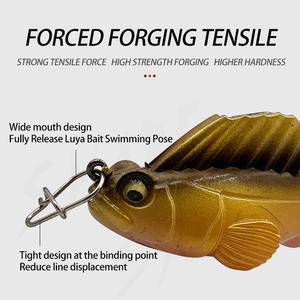 Mousqueton de pêche en acier inoxydable Double verrouillage manivelle appât snap ressort crochet connecteur pêche Snap Pin accessoires - Product Image 5