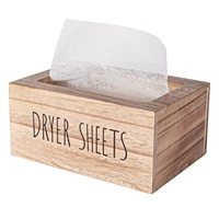 Boîte de rangement de détergent à lessive en bois rustique pour l'organisation des dosettes et des boules de séchage