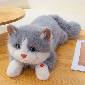 Giocattolo musicale gatto farcito educazione bambino peluche emulazione gatto bianco giocattolo elettronico personalizzato - Product Image 2