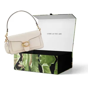 Bolso grande de lujo con logotipo personalizado, bolsa de cartón de papel de regalo, embalaje para bolsos