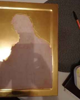 Feuille d'or véritable 24K 22K de 8x8cm pour dorure de motifs, icônes, graphiques, statues de Bouddha, peintures et décorations, et transfert artistique