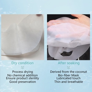 Masque facial en feuille sèche en biocellulose organique végétalienne à base de fibres de noix de coco, OEM, nettoyant, rafraîchissant, deux parties, biocellulose, pack familial jumbo - Product Image 3