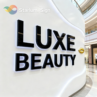 Enseigne de salon de beauté personnalisée, enseigne rétroéclairée par LED, enseigne murale extérieure personnalisée, logo d'entreprise 3D, enseigne en métal acrylique LED pour la décoration de boutique