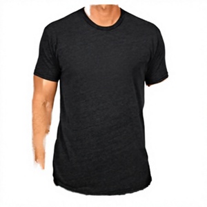 T-shirt décontracté pour homme printemps-été, col rond, couleur unie, pour entraînement musculaire, gym, basketball, course à pied, athlétique, en maille courte - Product Image 2