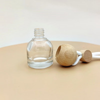 Diffuseur de parfum pour voiture en verre avec bouchon en bois écologique, disponible en forme ronde, fraîcheur durable