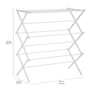 Séchoir à linge extensible à 3 niveaux, support à linge vertical portable et pliable pour le stockage intérieur extérieur - Product Image 5