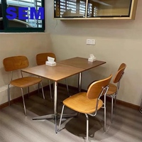 Ensemble table et chaises en contreplaqué marin écologique multicouche pour restaurant coréen, mobilier de café, personnalisation usine SEM